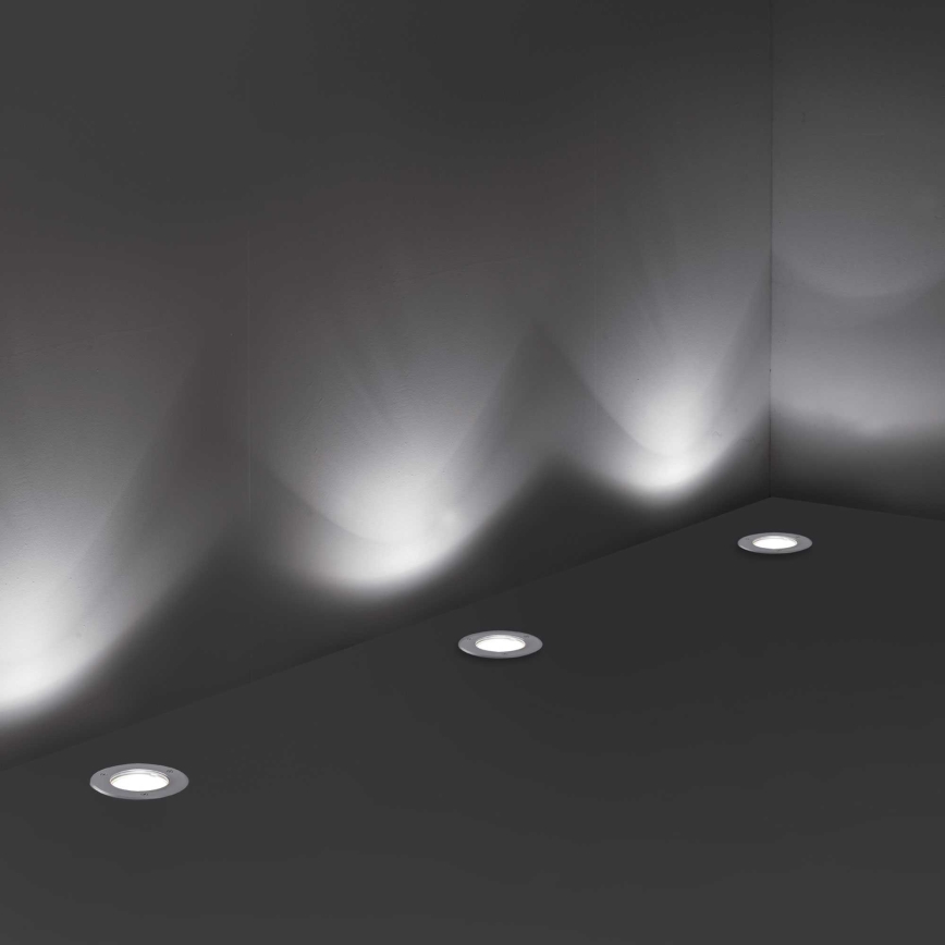 Ideal Lux - Uppfartslampa för utomhusbruk PARK 1xGU10/20W/230V IP65 matt krom