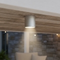Ideal Lux - Utomhus-spotlampa GUN 1xGU10/28W/230V Ø 11 cm IP55 grå