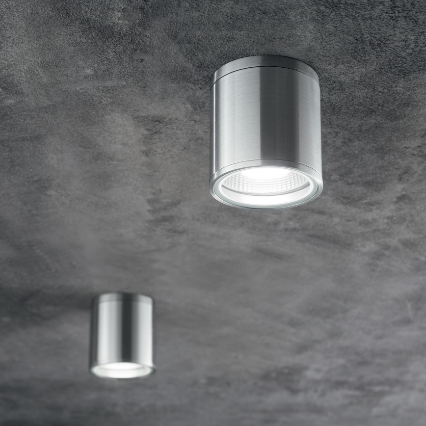 Ideal Lux - Utomhus-spotlampa GUN 1xGU10/28W/230V Ø 11 cm IP55 grå