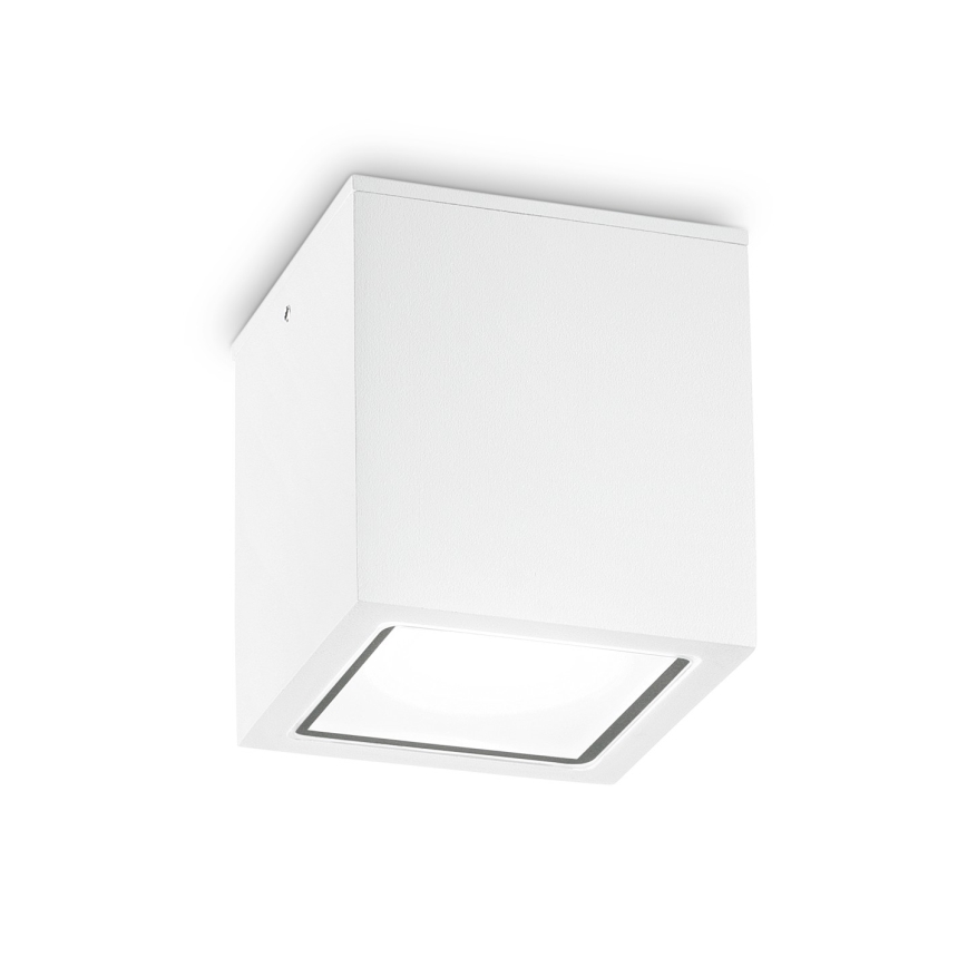 Ideal Lux - Utomhus spotlampa TECHO 1xGU10/20W/230V 15x15 cm IP54 vit