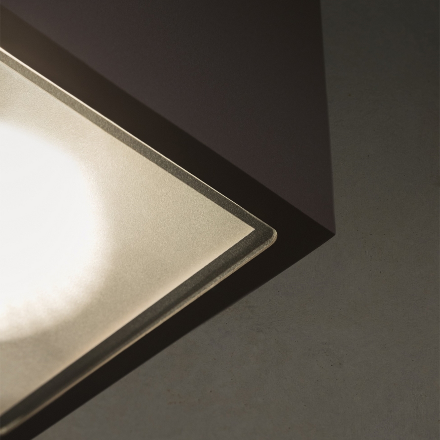 Ideal Lux - Utomhus-spotlampa TECHO 1xGU10/20W/230V 9x9 cm IP54 svart