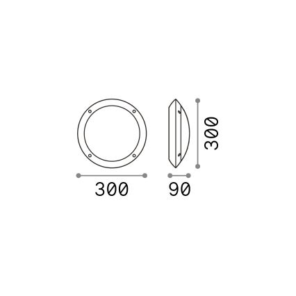 Ideal Lux - Utomhus väggarmatur POLAR 1xE27/23W/230V IP66 vit