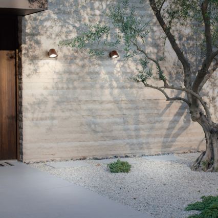 Ideal Lux - Utomhus vägglampa GAS 1xGU10/28W/230V IP43 brun