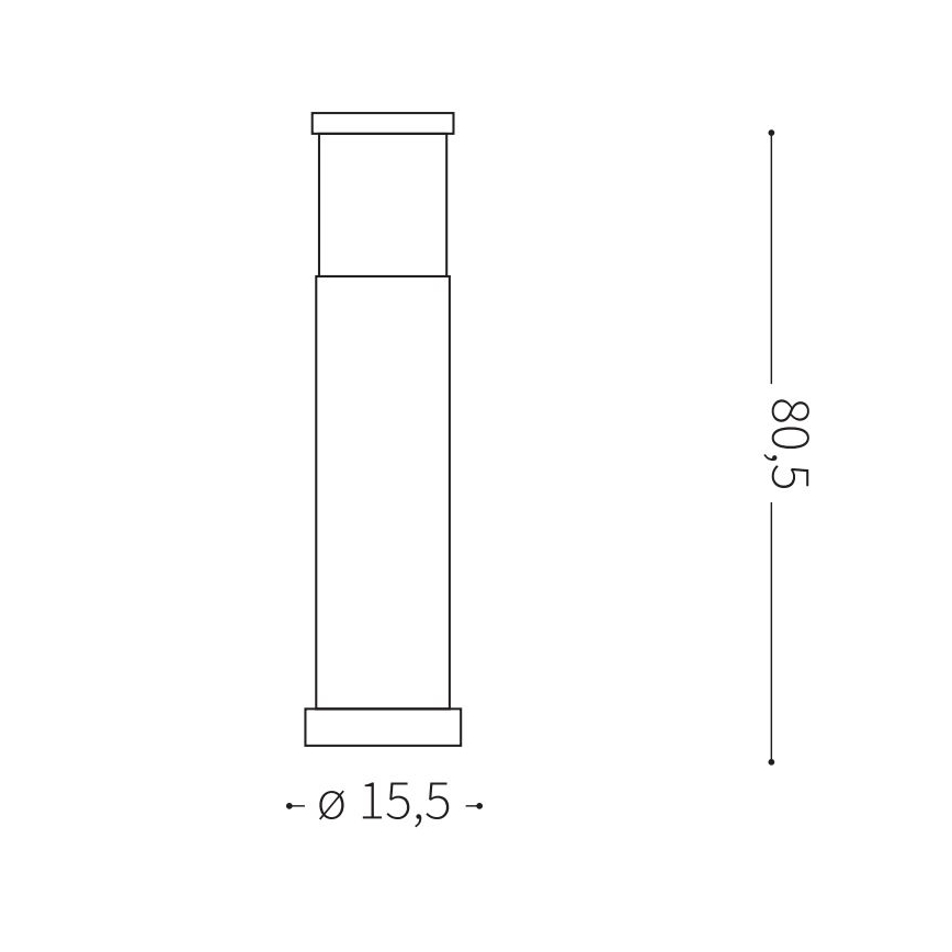 Ideal Lux - Utomhuslampa 1xE27/42W/230V 80 cm IP44 antracit