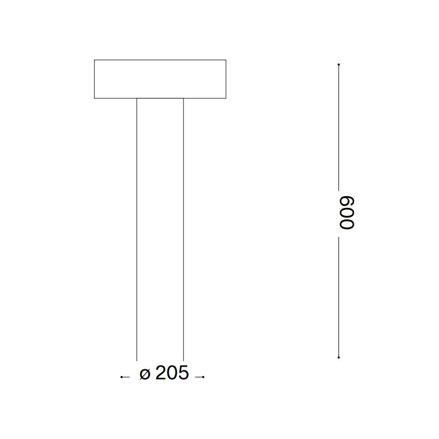Ideal Lux - Utomhuslampa 4xG9/15W/230V 60 cm IP44 antracit