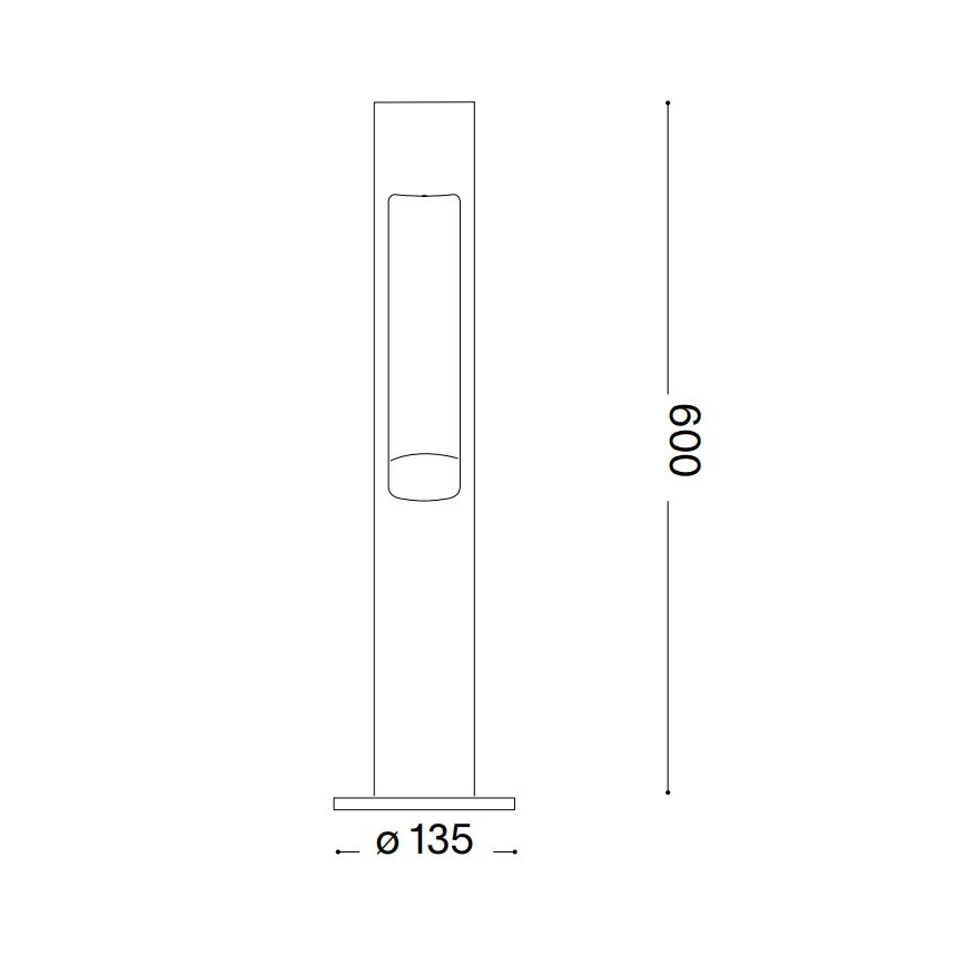Ideal Lux - Utomhuslampa ACQUA 1xG9/15W/230V 60 cm IP44 brun