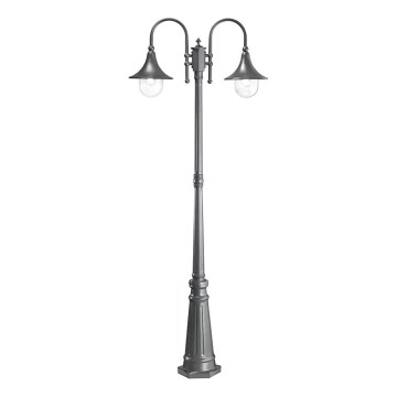 Ideal Lux - Utomhuslampa CIMA 2xE27/52W/230V 216 cm IP43 antracit