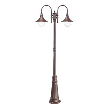 Ideal Lux - Utomhuslampa CIMA 2xE27/52W/230V 216 cm IP43 brun