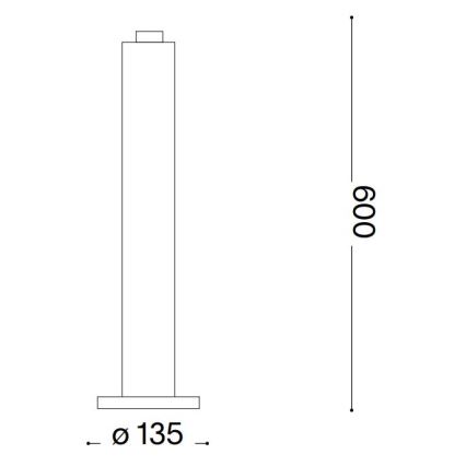 Ideal Lux - Utomhuslampa CLIO 1xE27/42W/230V 60 cm IP44 svart