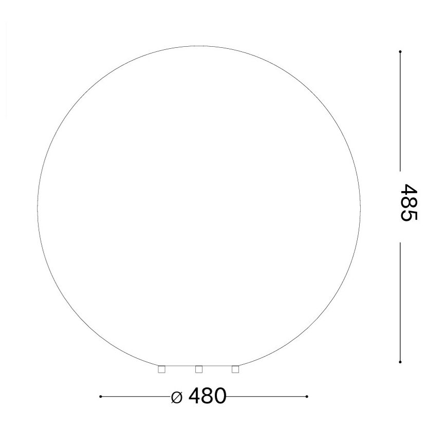 Ideal Lux - Utomhuslampa DORIS 1xE27/60W/230V Ø48 cm IP44 grå
