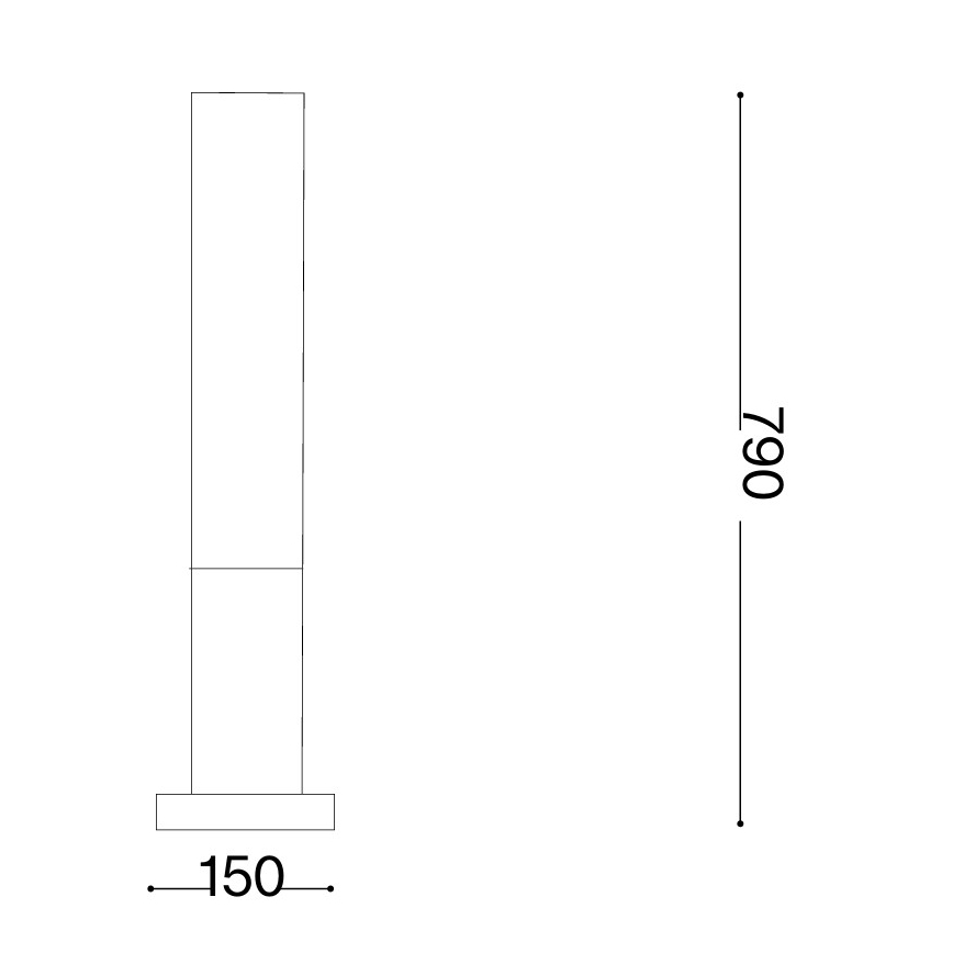 Ideal Lux - Utomhuslampa EDO OUTDOOR 1xGX53/15W/230V 79 cm IP65 brun