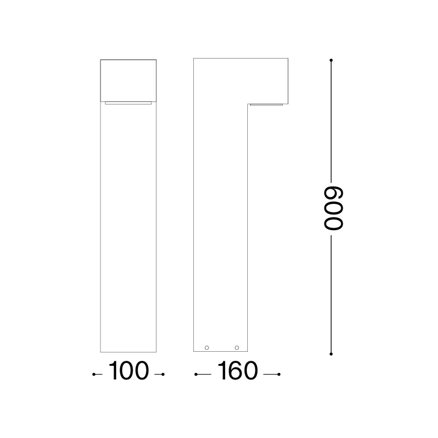 Ideal Lux - Utomhuslampa SIRIO 1xGX53/9W/230V 60 cm IP65 brun