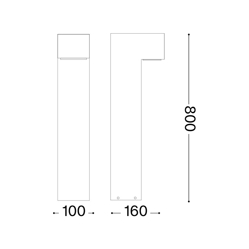 Ideal Lux - Utomhuslampa SIRIO 1xGX53/9W/230V 80 cm IP65 brun