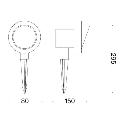 Ideal Lux - Utomhuslampa TERRA 1xGU10/28W/230V IP65 brun