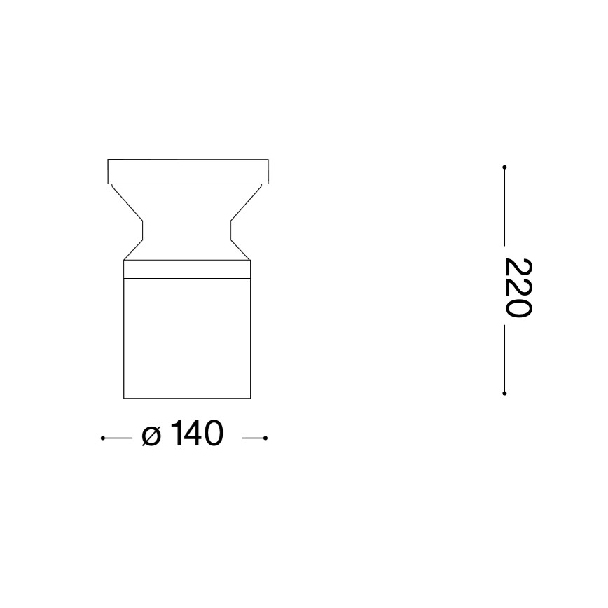 Ideal Lux - Utomhuslampa TORRE 1xE27/15W/230V 22 cm IP65 antracit