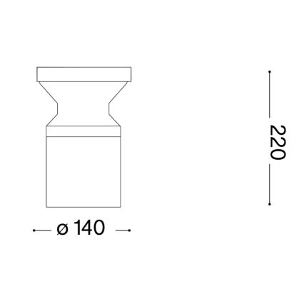 Ideal Lux - Utomhuslampa TORRE 1xE27/15W/230V 22 cm IP65 svart