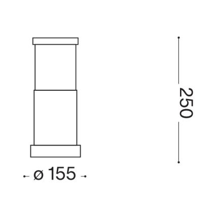 Ideal Lux - Utomhuslampa TRONCO 1xE27/42W/230V 25 cm IP65 brun