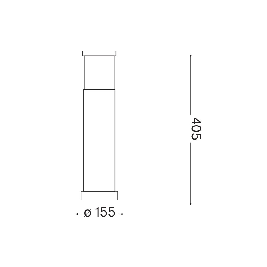 Ideal Lux - Utomhuslampa TRONCO 1xE27/42W/230V 40 cm IP65 antracit