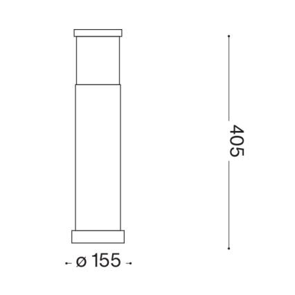 Ideal Lux - Utomhuslampa TRONCO 1xE27/42W/230V 40 cm IP65 brun