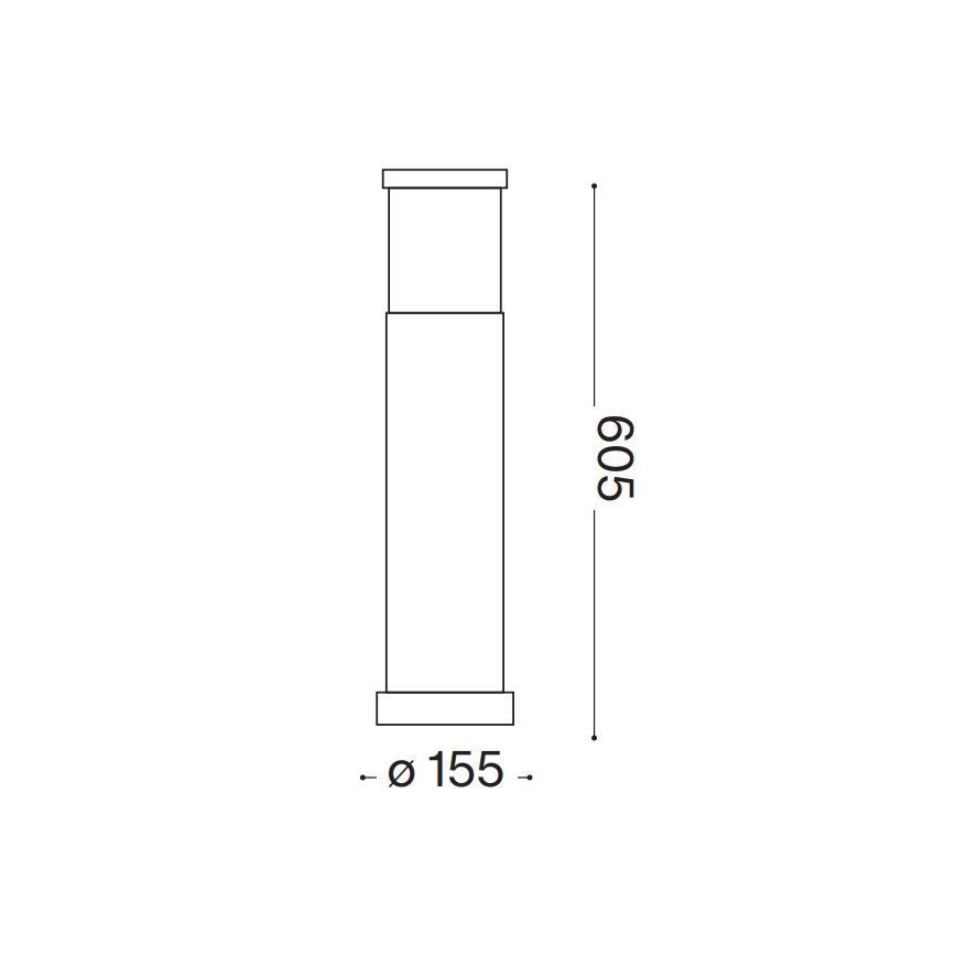 Ideal Lux - Utomhuslampa TRONCO 1xE27/42W/230V 60,5 cm IP65 brun