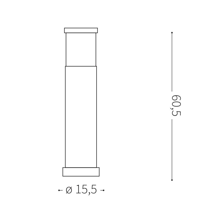 Ideal Lux - Utomhuslampa TRONCO 1xE27/42W/230V 60 cm IP65 antracit