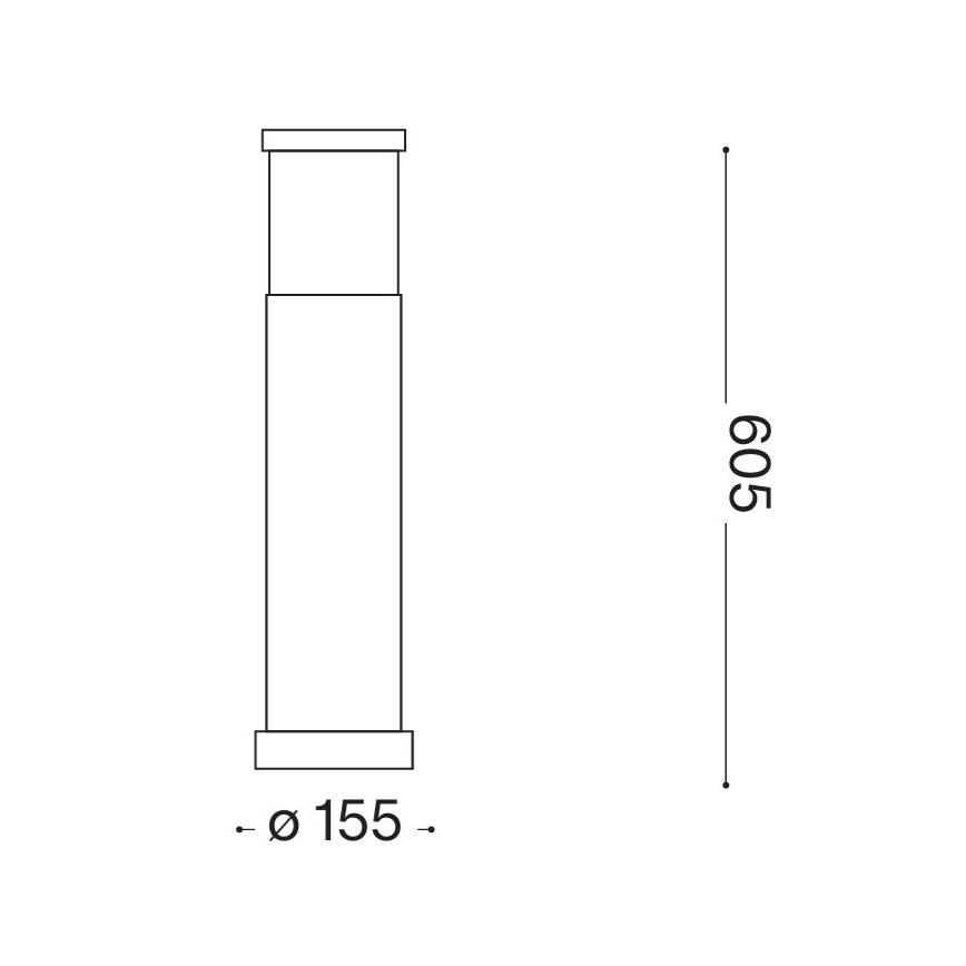 Ideal Lux - Utomhuslampa TRONCO 1xE27/42W/230V 60 cm IP65 vit