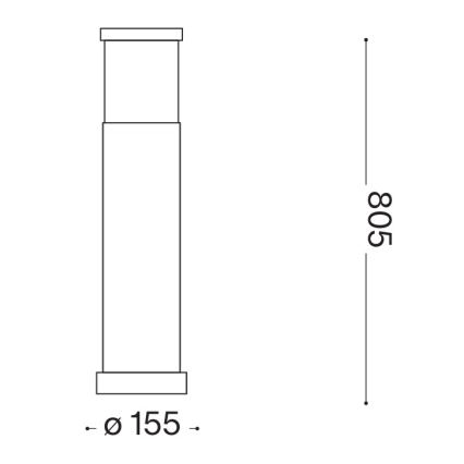Ideal Lux - Utomhuslampa TRONCO 1xE27/42W/230V 80 cm IP65 brun