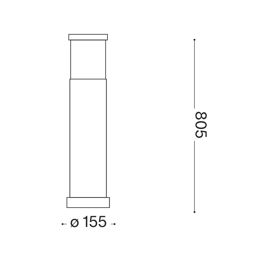 Ideal Lux - Utomhuslampa TRONCO 1xE27/42W/230V 80 cm IP65 brun