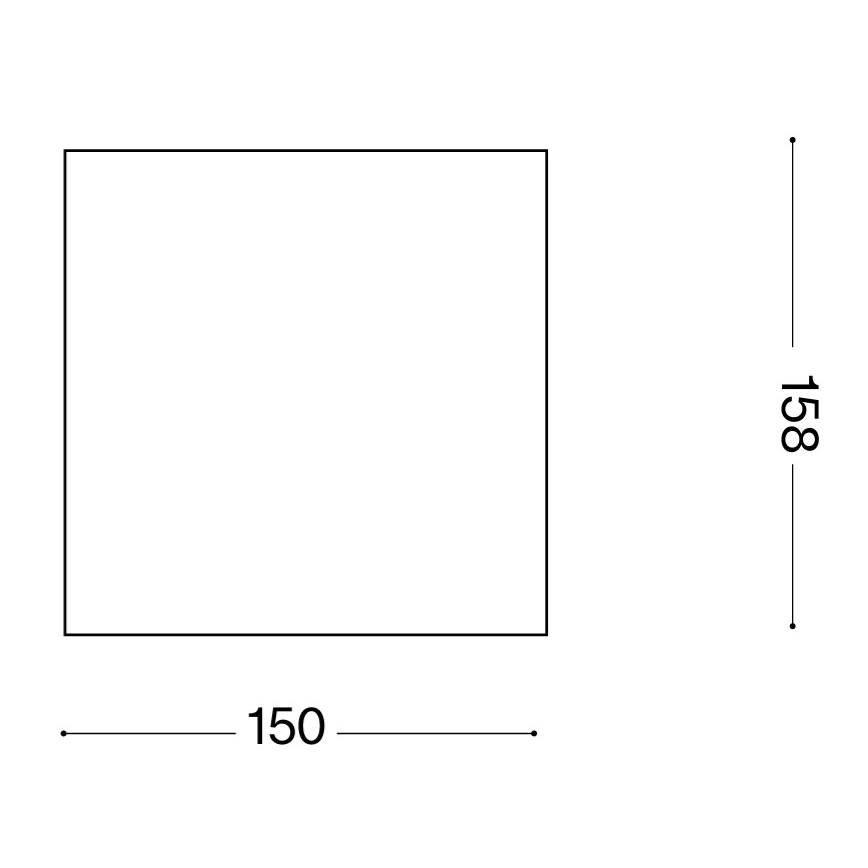 Ideal Lux - Utomhusspot TECHO 1xGU10/20W/230V 15x15 cm IP54 svart