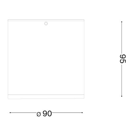 Ideal Lux - Utomhusspotlight TECHO 1xGU10/20W/230V Ø 9 cm IP54 antracit