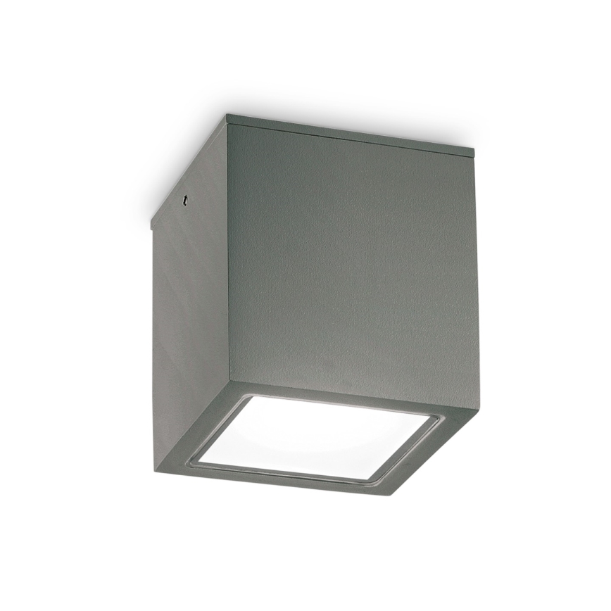 Ideal Lux - Utomhusspotlampa TECHO 1xGU10/20W/230V 9x9 cm IP54 antracit