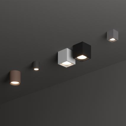 Ideal Lux - Utomhusspotlampa TECHO 1xGU10/20W/230V 9x9 cm IP54 antracit