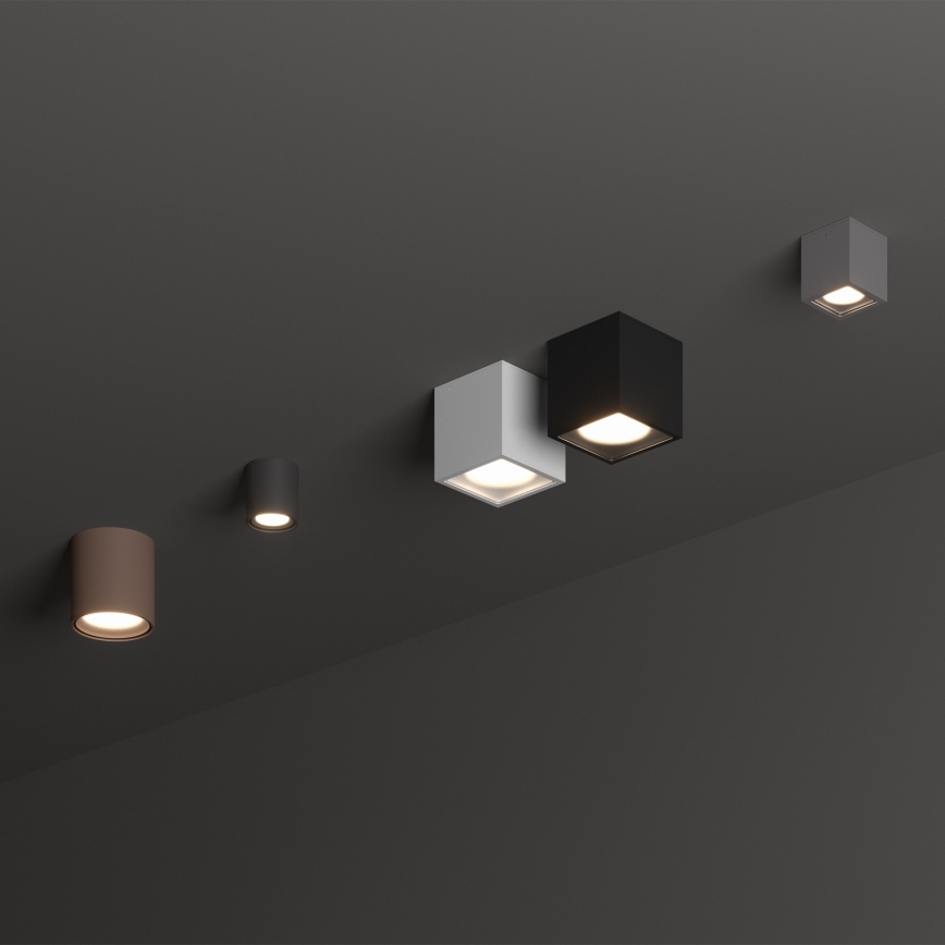 Ideal Lux - Utomhusspotlampa TECHO 1xGU10/20W/230V Ø 9 cm IP54 brun