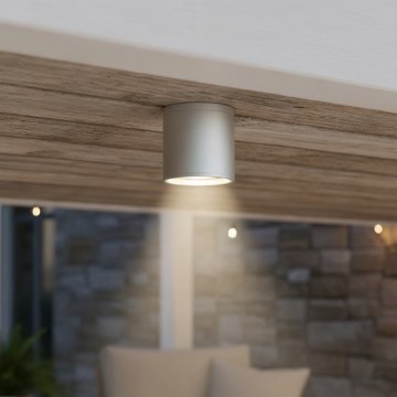 Ideal Lux - Utomhusspotlight GUN 1xGU10/28W/230V IP55 grå