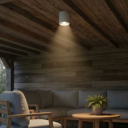 Ideal Lux - Utomhusspotlight GUN 1xGU10/28W/230V IP55 grå