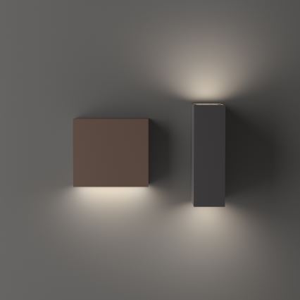 Ideal Lux - Utomhusväggarmatur TETRIS 1xG9/15W/230V IP44 brun