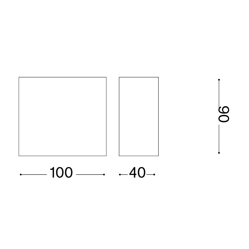 Ideal Lux - Utomhusväggarmatur TETRIS 1xG9/15W/230V IP44 brun