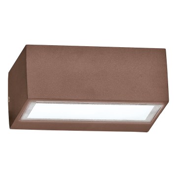 Ideal Lux - Utomhusväggarmatur TWIN 1xG9/28W/230V IP44 brun