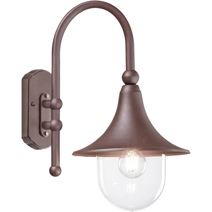 Ideal Lux - Utomhusvägglampa CIMA 1xE27/52W/230V IP43 brun