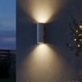 Ideal Lux - Utomhusvägglampa GUN 1xE27/60W/230V 31 cm IP54 grå