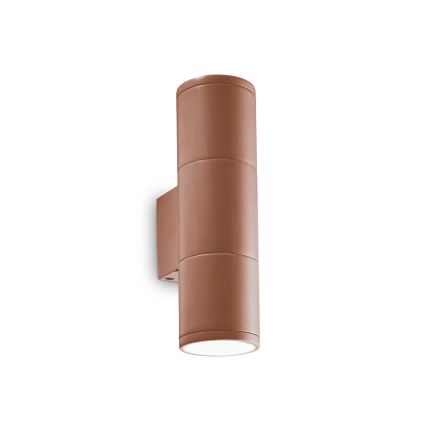 Ideal Lux - Utomhusvägglampa GUN 1xGU10/35W/230V 21 cm IP44 brun