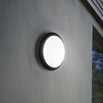 Ideal Lux - Utomhusvägglampa POLAR 1xE27/23W/230V IP66 svart