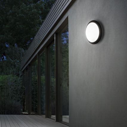 Ideal Lux - Utomhusvägglampa POLAR 1xE27/23W/230V IP66 svart