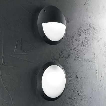 Ideal Lux - Utomhusvägglampa POLAR 1xE27/23W/230V IP66 svart