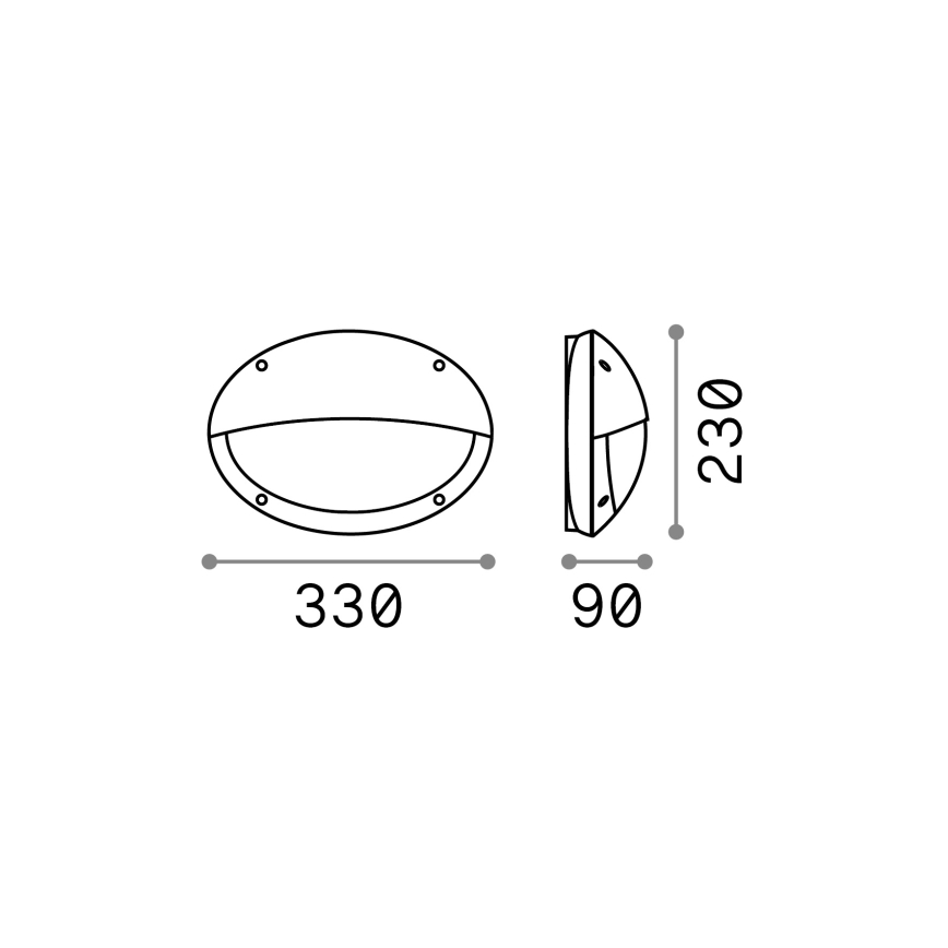 Ideal Lux - Utomhusvägglampa POLAR 1xE27/23W/230V IP66 vit