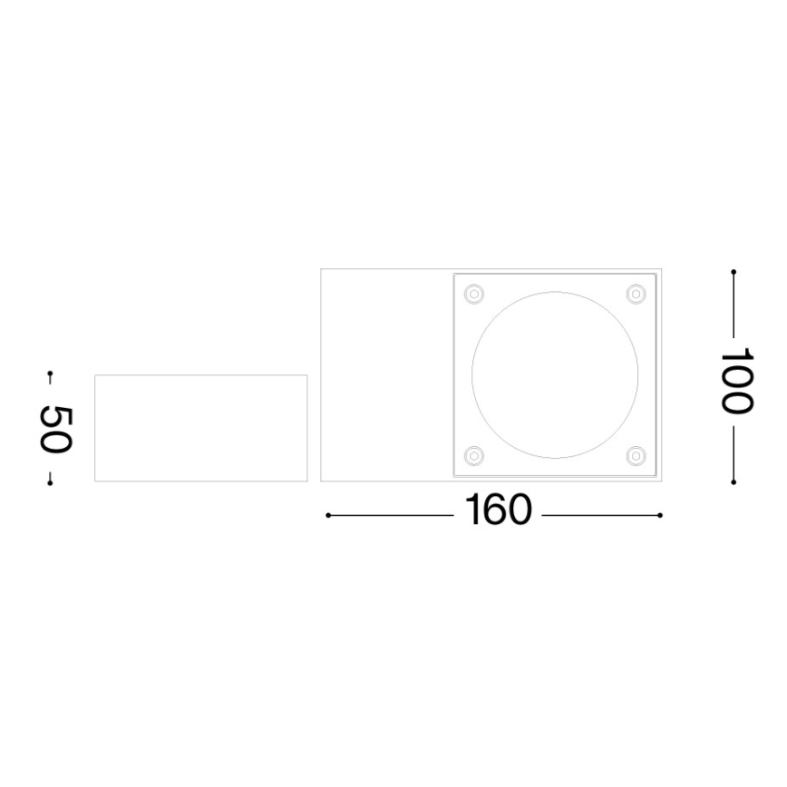 Ideal Lux - Utomhusvägglampa SIRIO 1xGX53/9W/230V IP65 brun