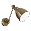 Ideal Lux - Vägglampa 1xE27/42W/230V i bronsfinish