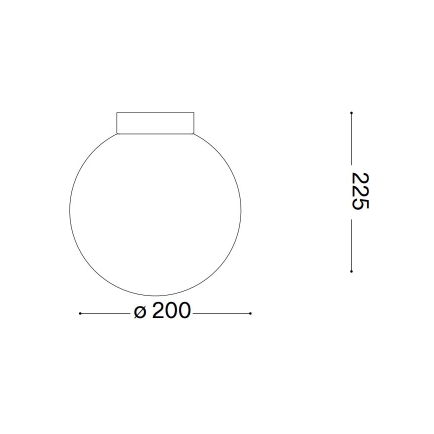 Ideal Lux - Vägglampa CARTA 1xE27/25W/230V diameter 20 cm vit