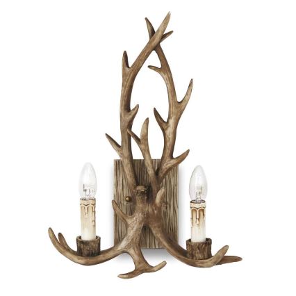 Ideal Lux - Vägglampa CHALET 2xE14/40W/230V horns