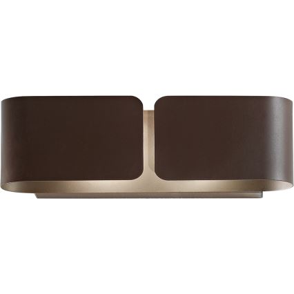 Ideal Lux - Vägglampa CLIP 2xE27/60W/230V brun
